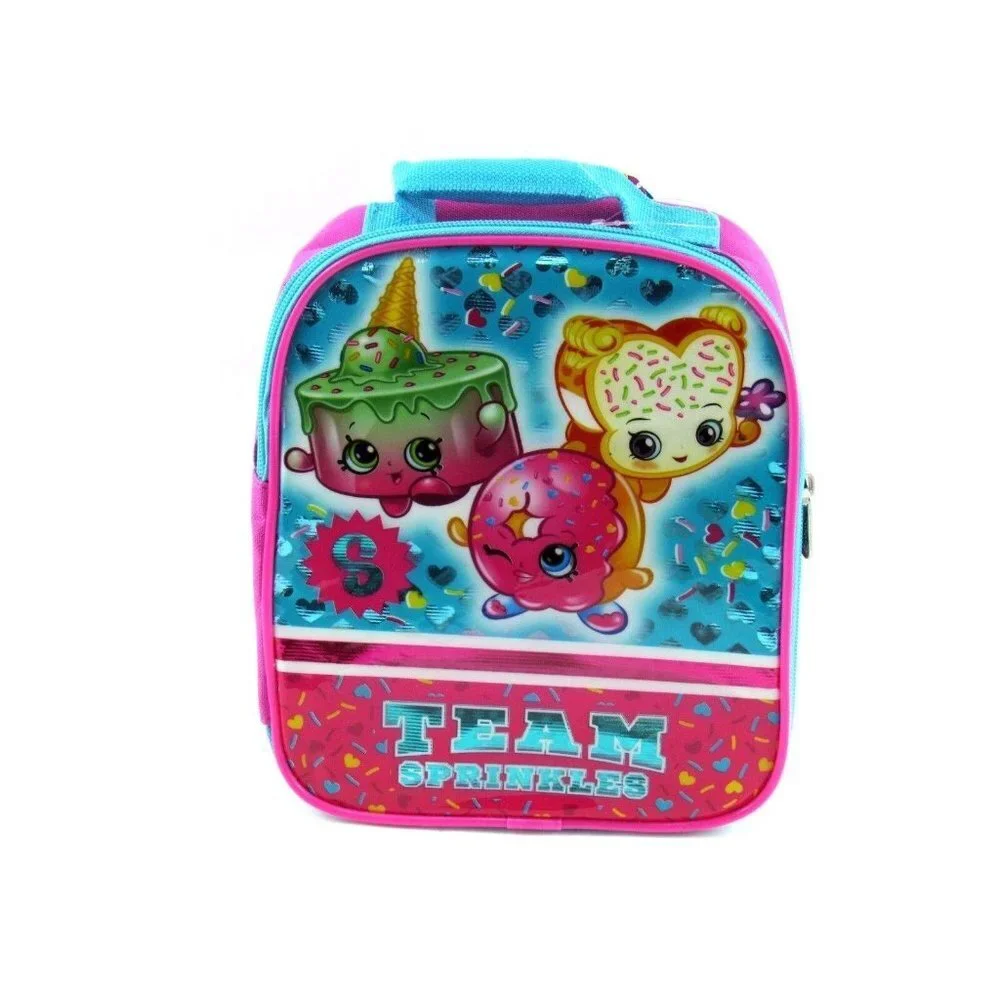 Shopkins D'Lish Donut & Fairy Crumbs Insulated Girls Lunch Tote Bag New